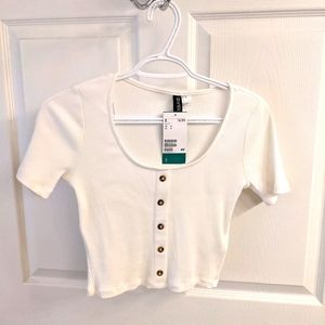 3 for $15 H&M White Crop Top